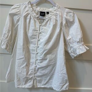 GAP White Button-Up Blouse